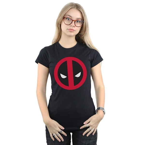 Marvel Womens/Ladies Deadpool Large Clean Logo Bomull T-Shirt X Black XL