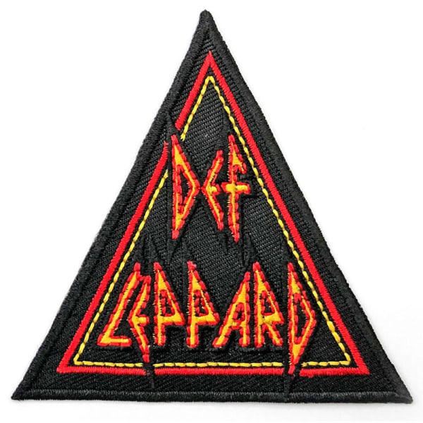 Def Leppard Logotyp Triangel Iron On Patch One Size Svart/Röd/Yell Black/Red/Yellow One Size