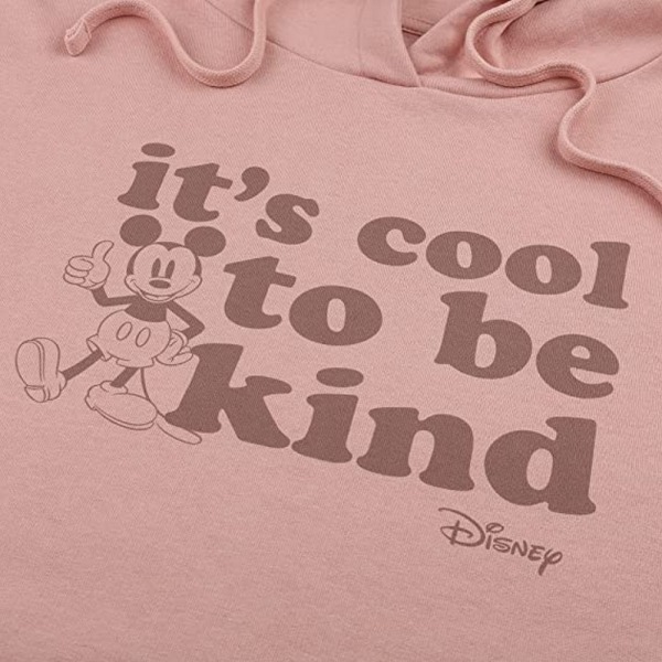 Disney Dam/Dam Det är coolt att vara snäll Mickey Mouse Hoodie L Dusky Pink L