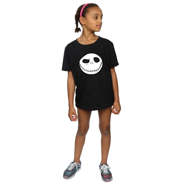 Disney Girls Nightmare Before Christmas Jack's Big Face Bomull Black 9-11 Years