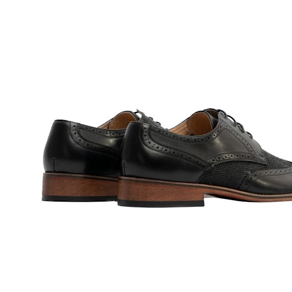 Goor herr 4 Eye läderfodrad Brogue Gibson sko 7 UK svart Black 7 UK