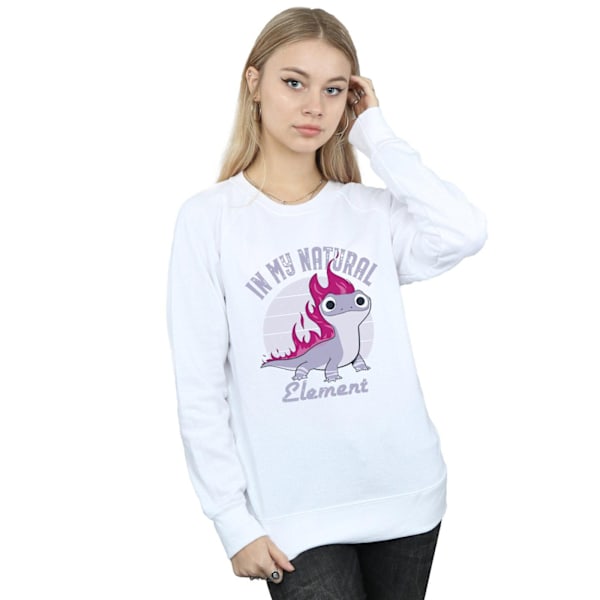 Disney Womens/Ladies Frozen 2 Salamander Bruni Element Sweatshirt White L