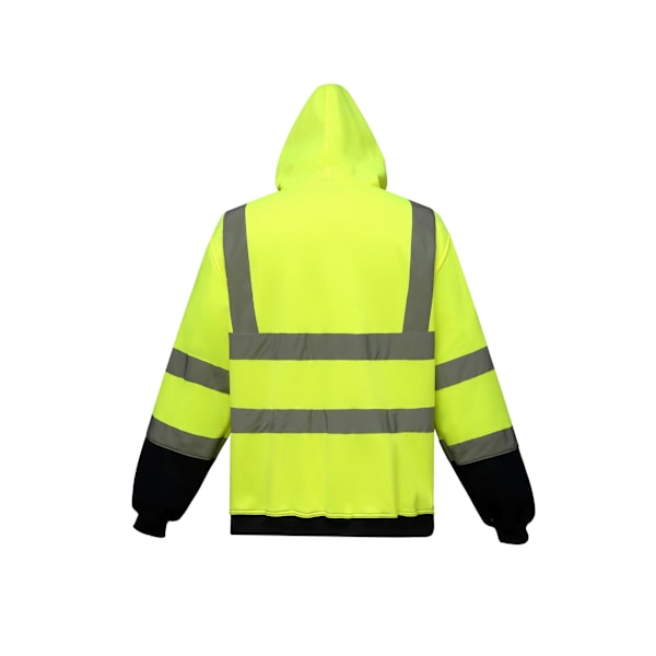 Yoko Hi-Vis Full Zip Hoodie för män M Gul/Marinblå Yellow/Navy M