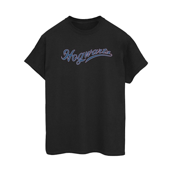 Harry Potter Dam/Kvinnor Hogwarts Skrivande Bomull Pojkvän T- Black 4XL