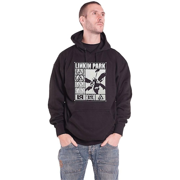Linkin Park Unisex Adult Rectangle Logo Pullover Hoodie L Svart Black L
