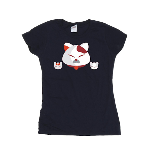 Disney Dam/Kvinnor Big Hero 6 Baymax Katthuvuden Bomull T-shirt Navy Blue XXL