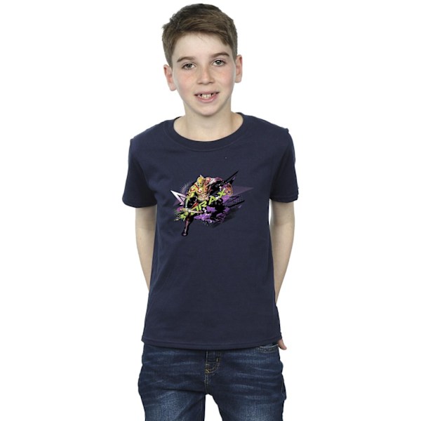 Marvel Boys Guardians Of The Galaxy Abstract Drax T-Shirt 3-4 år Navy Blue 3-4 Years