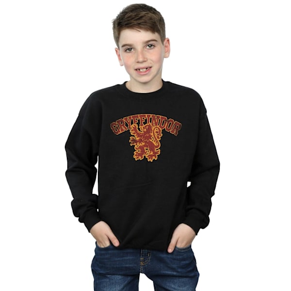 Harry Potter Pojkar Gryffindor Sport Emblem Sweatshirt 7-8 År Black 7-8 Years