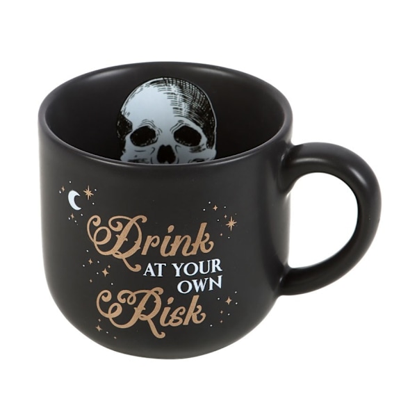 Något Annorlunda Drick på Egen Risk Mugg En Storlek Svart/Vit Black/White/Gold One Size