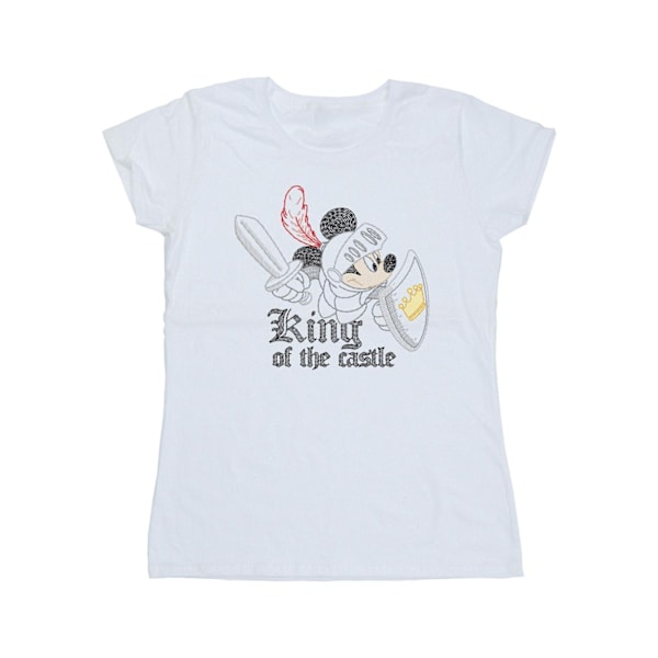 Disney Dam/Damer Mickey Mouse King Of The Castle Bomull T-Shirt XXL Vit White XXL