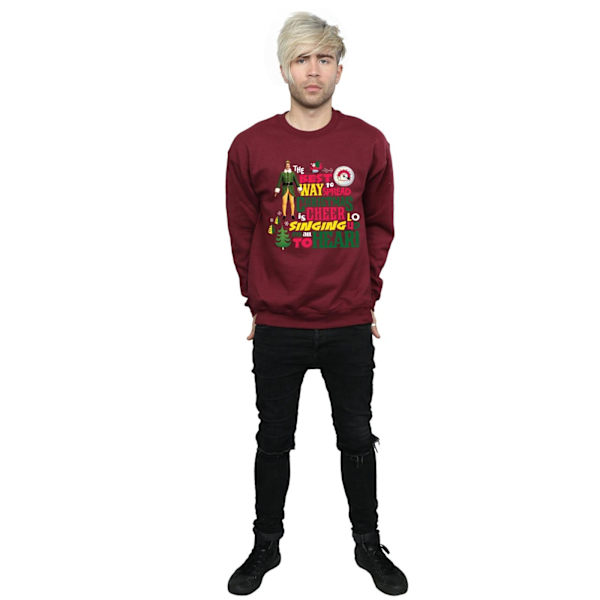 Elf Herr Julglädje Sweatshirt M Bourgogne Burgundy M