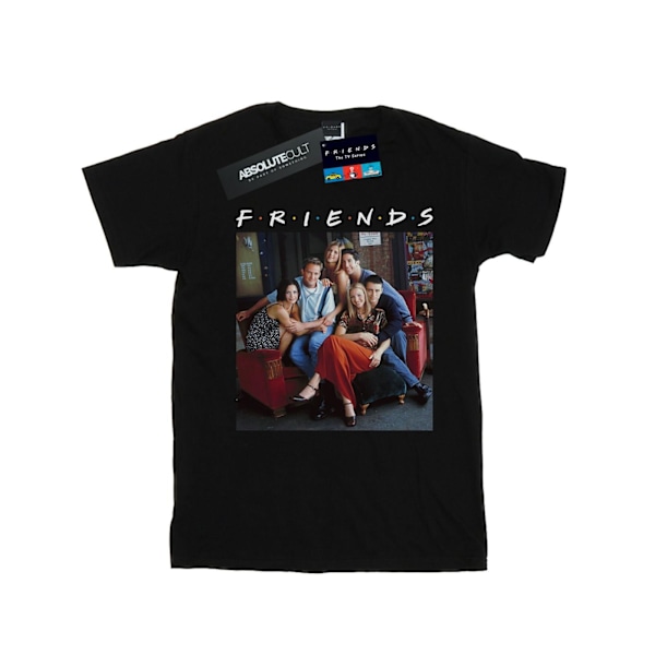 Friends Dam/Damer Gruppfoto Soffa Bomull Boyfriend T-Shir Black 3XL