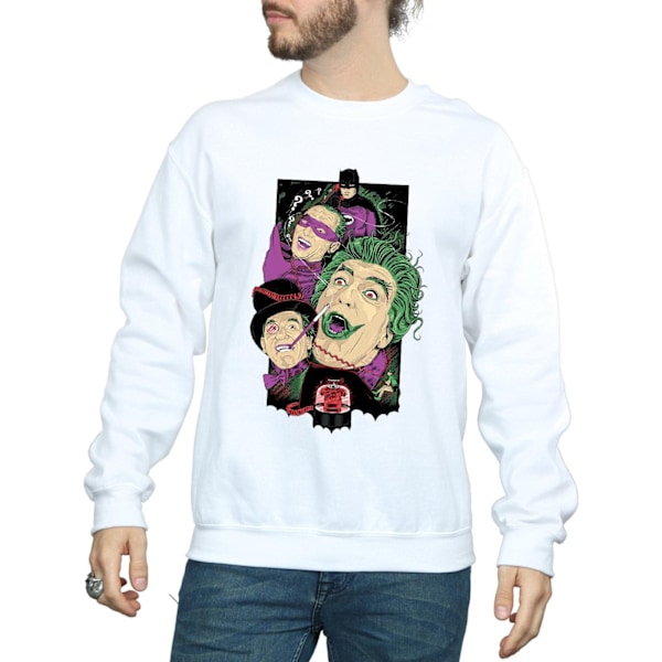 DC Comics Herr Batman TV-serie Rogues Gallery Sweatshirt M Vit White M