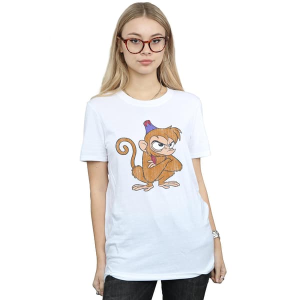 Disney Dam/Kvinnor Aladdin Classic Angry Abu Bomull Boyfriend White XL