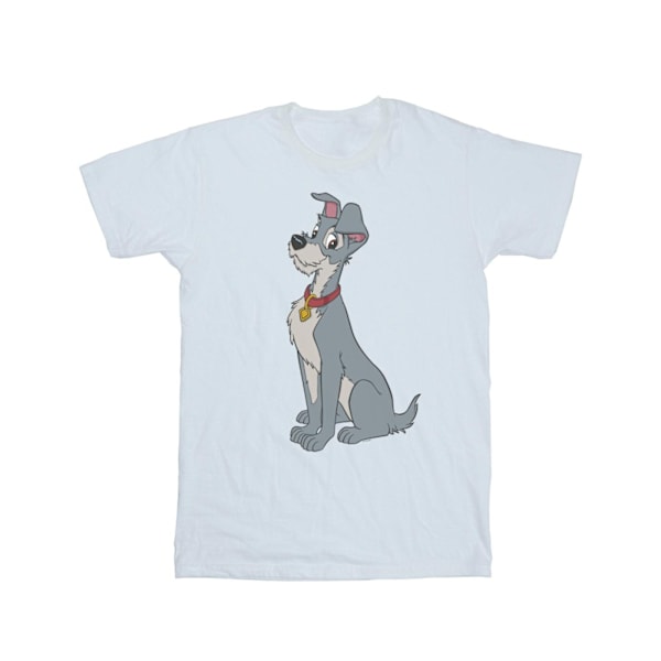 Disney Girls Lady And The Tramp Spaghetti Heart Bomull T-shirt White 9-11 Years