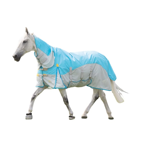 Shires Highlander Plus Vattentät Hästflugtäcke 63in Sky Blue/L Sky Blue/Light Grey 63in