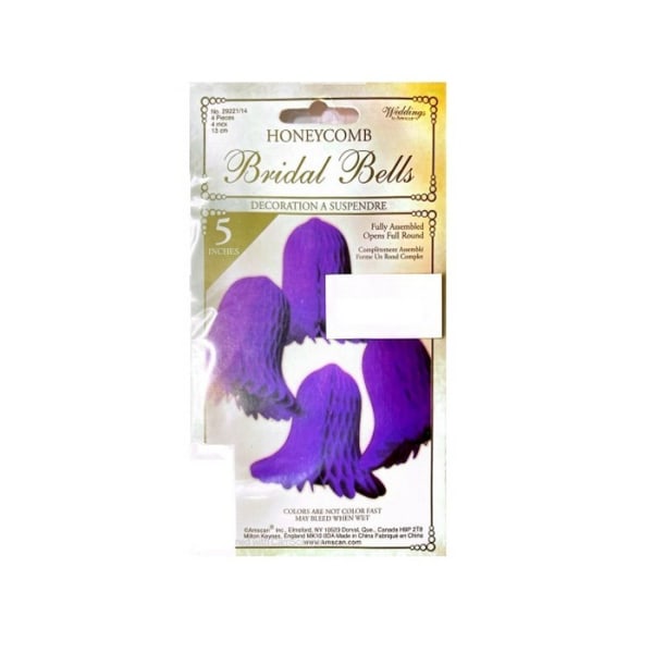 Amscan Honeycomb Bell hängande brud- eller bröllopsdekoration (Pac Purple One Size