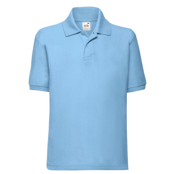 Fruit of the Loom Barn/Barn 65/35 Enfärgad Pique Poloskjorta 1 Sky Blue 12-13 Years