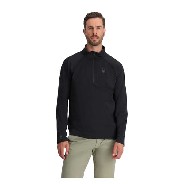 Spyder Herr Grid Fleece Top S Svart Black S