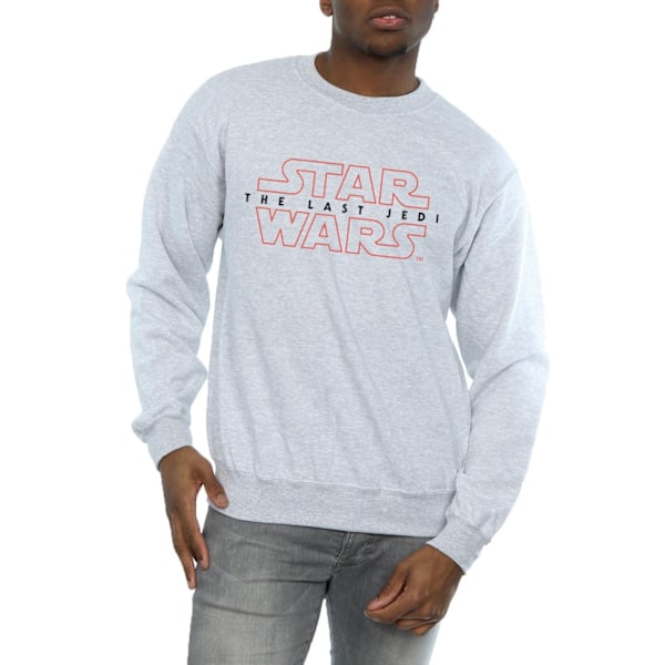 Star Wars: The Last Jedi Herr Sweatshirt med logotyp L Sports Grey Sports Grey L