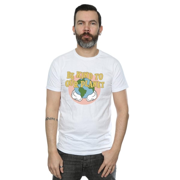 Disney Herr Mickey Mouse Be Kind To Our Planet T-Shirt 3XL Vit White 3XL