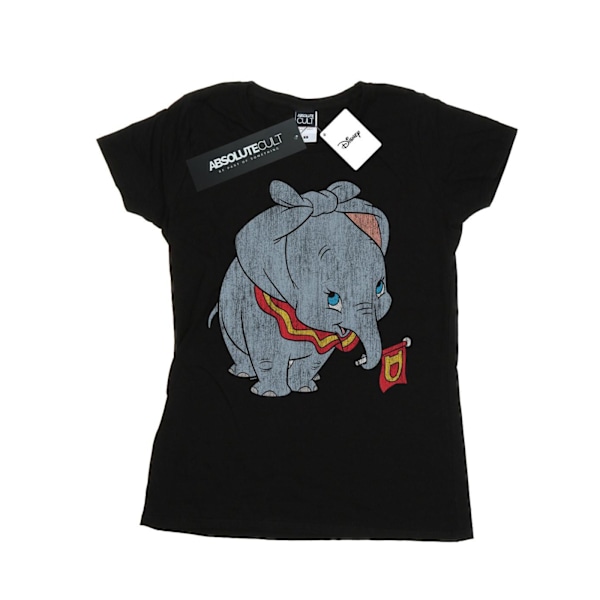Disney Dam T-shirt i bomull med klassiska Dumbo-öron Black M