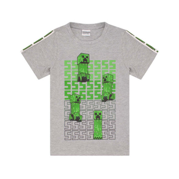 Minecraft Boys Short Pyjamas Set 6-7 år Heather Grey/Green/Bl Heather Grey/Green/Black 6-7 Years