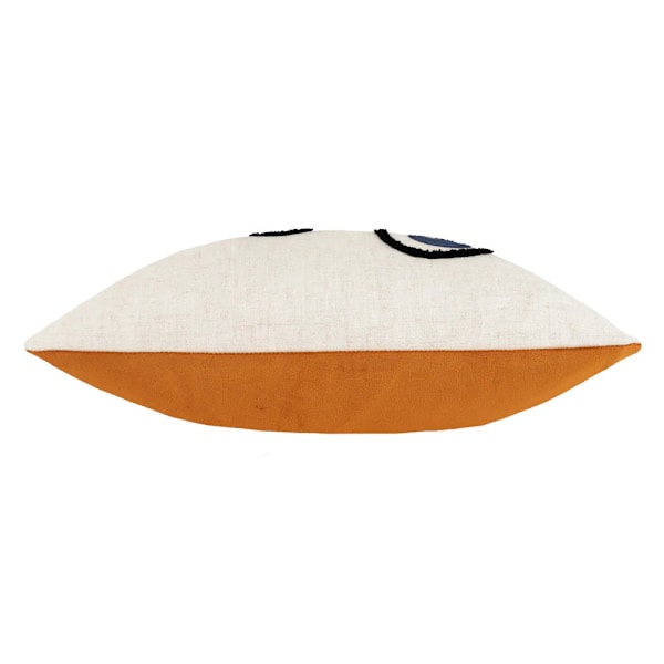 Furn Cleo Broderad Vävd Linjär Kuddfodral 45cm x 45cm Gi Ginger/Navy 45cm x 45cm