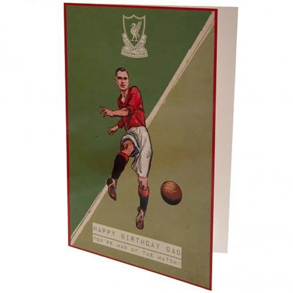 Liverpool FC Pappa Retro födelsedagskort 23cm x 15cm Flerfärgad Multicoloured 23cm x 15cm