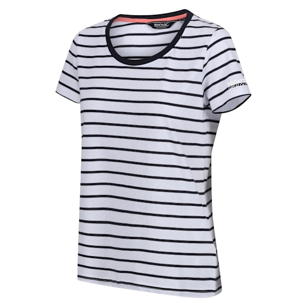 Regatta Filandra VIII Randig T-shirt för Kvinnor/Dam Storlek 18 UK Vit/ White/Navy 18 UK