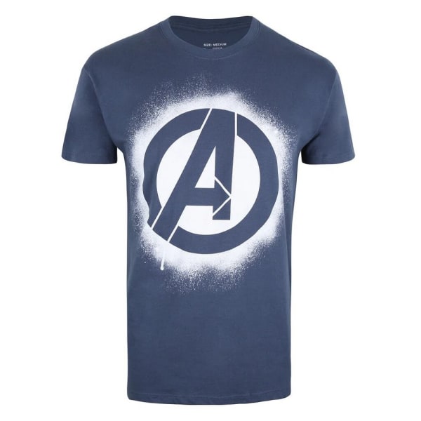 Avengers Herr Stencil Denim Look Logo T-Shirt XL Denim Denim XL
