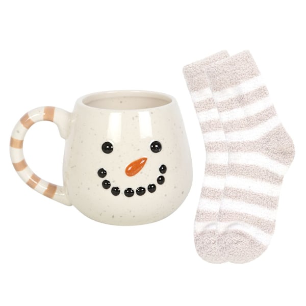Something Different Snögubbe Mugg och Sock Set En Storlek Flerfärgad Multicoloured One Size
