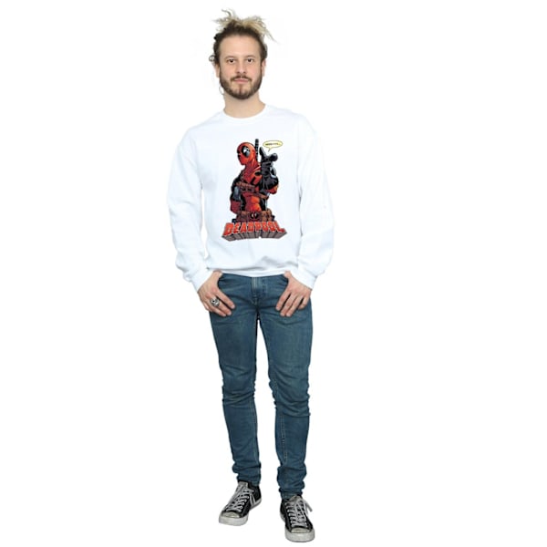 Deadpool Herr Hey You Bomullströja M Vit White M