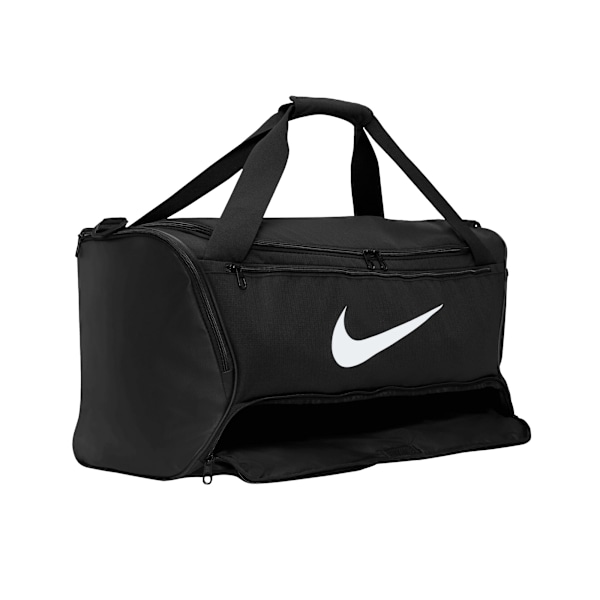 Nike Brasilia Swoosh träningsväska 60L duffelväska One Size Svart/Vit Black/White One Size