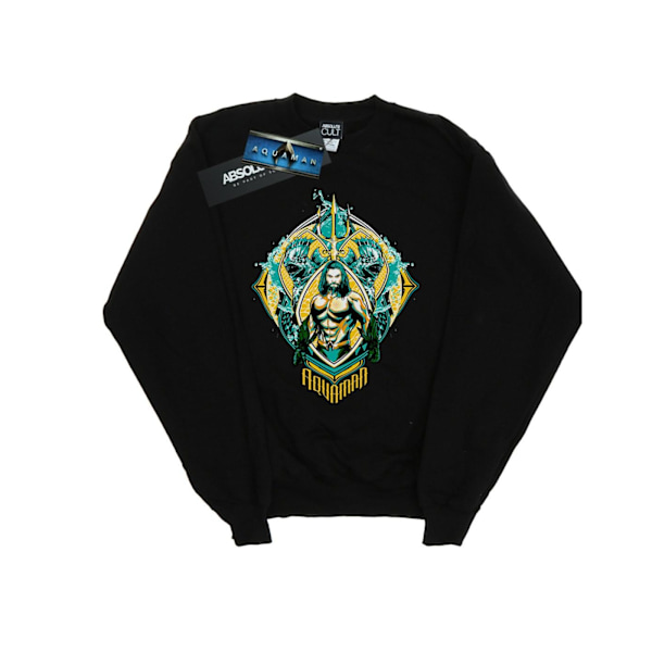 DC Comics Dam/Kvinnor Aquaman The Trench Crest Sweatshirt XL Black XL