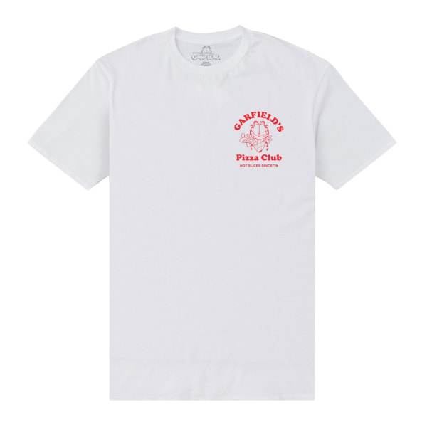 Garfield Unisex Adult Pizza Club 45th Anniversary T-shirt 4XL W White 4XL