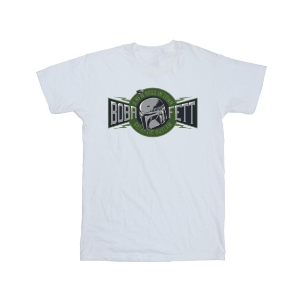 Star Wars: The Book Of Boba Fett Boys New Outlaw Boss T-shirt 7 White 7-8 Years