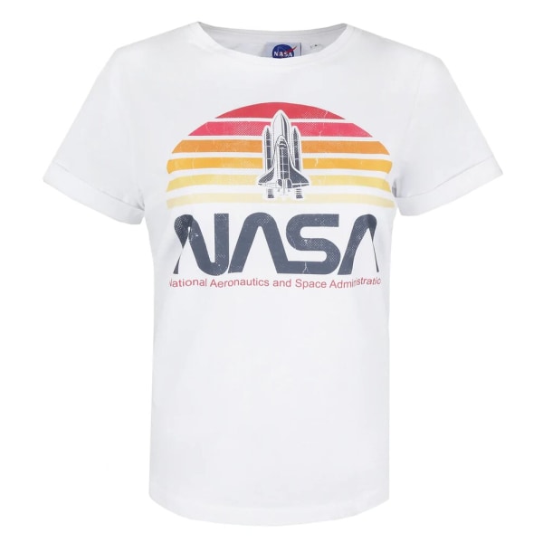 NASA Solnedgång T-shirt för kvinnor/damer M Vit White M