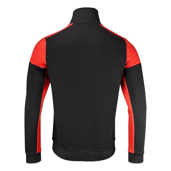 Printer PRIME Herr Kontrast Halvdragkedja Sweatshirt M Svart/Röd Black/Red M