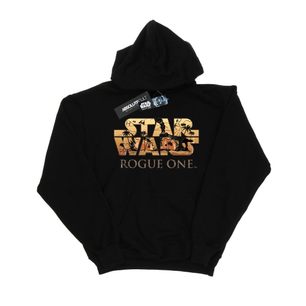 Star Wars Herr Rogue One Logo Scene Hoodie M Svart Black M