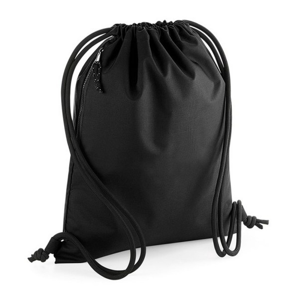 Bagbase Unisex Adult Recycled Drawstring Bag One Size Black Black One Size
