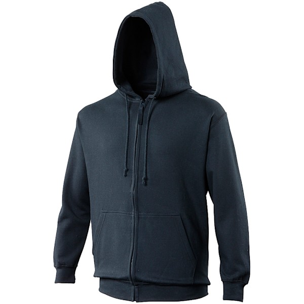 Awdis Plain Mens Hooded Full Zip Hoodie / Zoodie L New French N New French Navy L