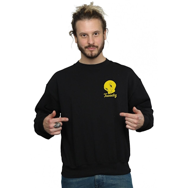 Looney Tunes Tweety Pie Huvud Sweatshirt M Svart Black M