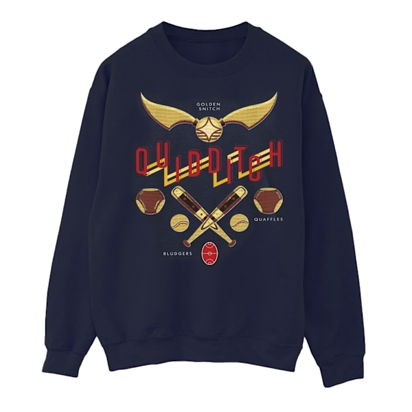 Harry Potter Quidditch Golden Snitch Sweatshirt för män L Marinblå Navy Blue L