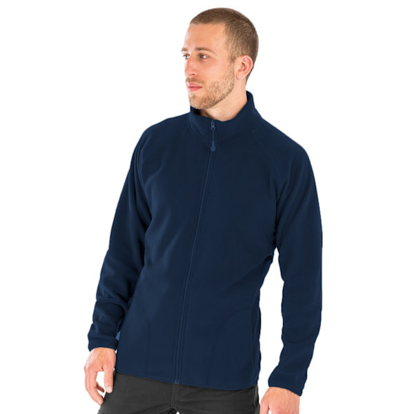 Result Äkta Återvunnen Herr Microfleece Jacka 4XL Marinblå Navy 4XL