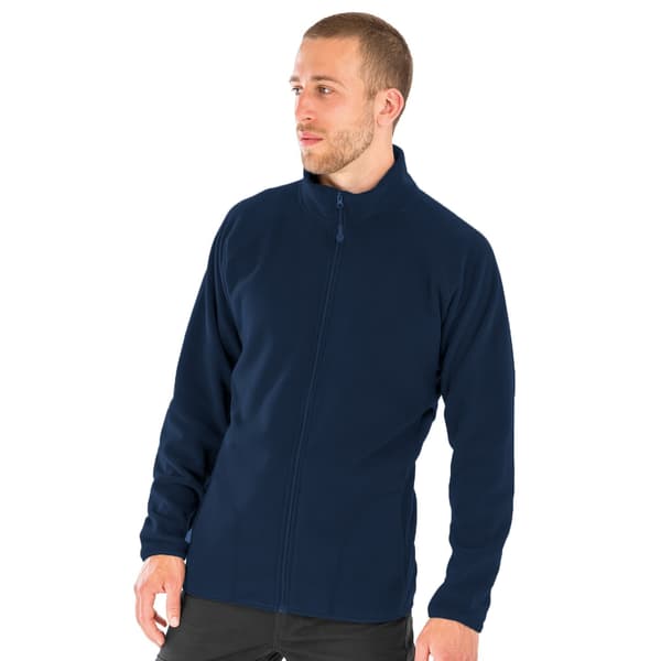 Result Äkta Återvunnen Herr Microfleece Jacka L Marinblå Navy L