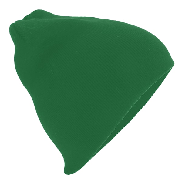 Beechfield Plain Basic Knitted Winter Beanie Hat One Size Bottl Bottle Green One Size