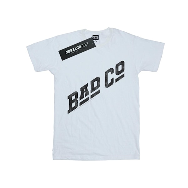 Bad Company Dam/Damer Distressed Logo Bomull Boyfriend T-Sh White XXL