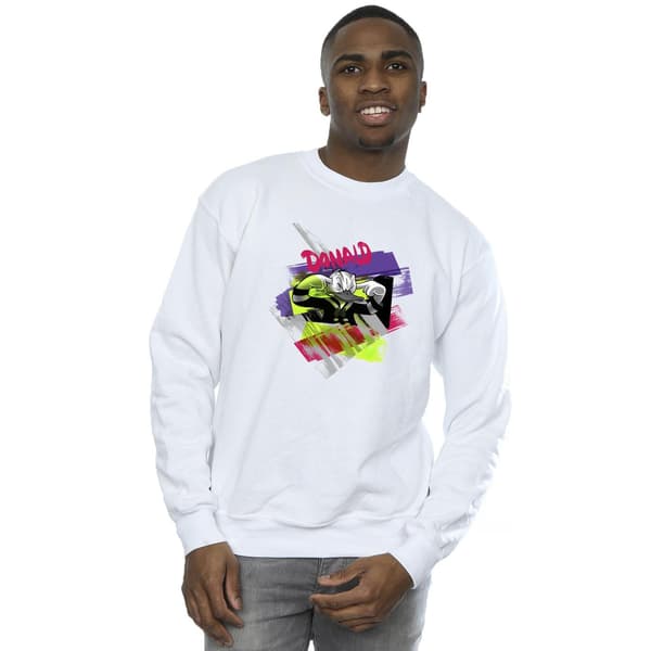 Disney Herr Donald Duck Öronproppar Ljus Sweatshirt M Vit White M