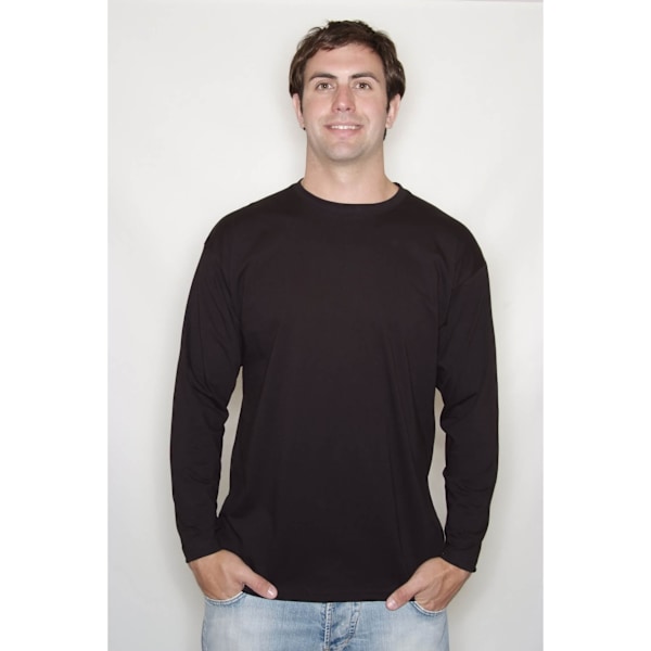 Fruit of the Loom Mens Iconic 150 Classic Long-Sleeved T-Shirt Black L